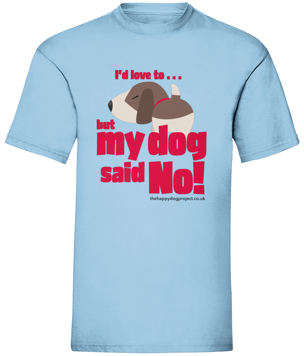 My dog said no - cute dog red