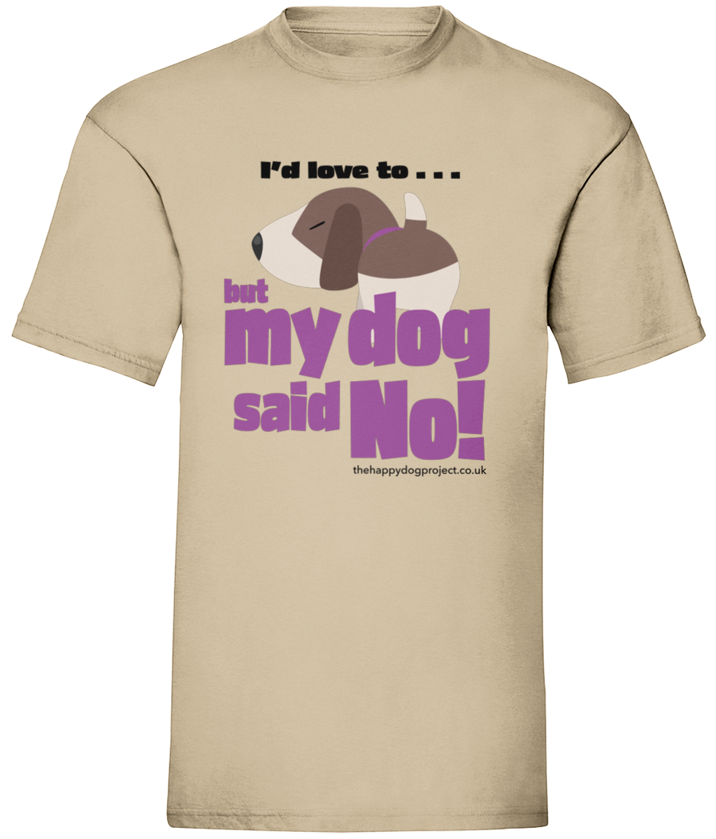 My dog said no - cute dog purple