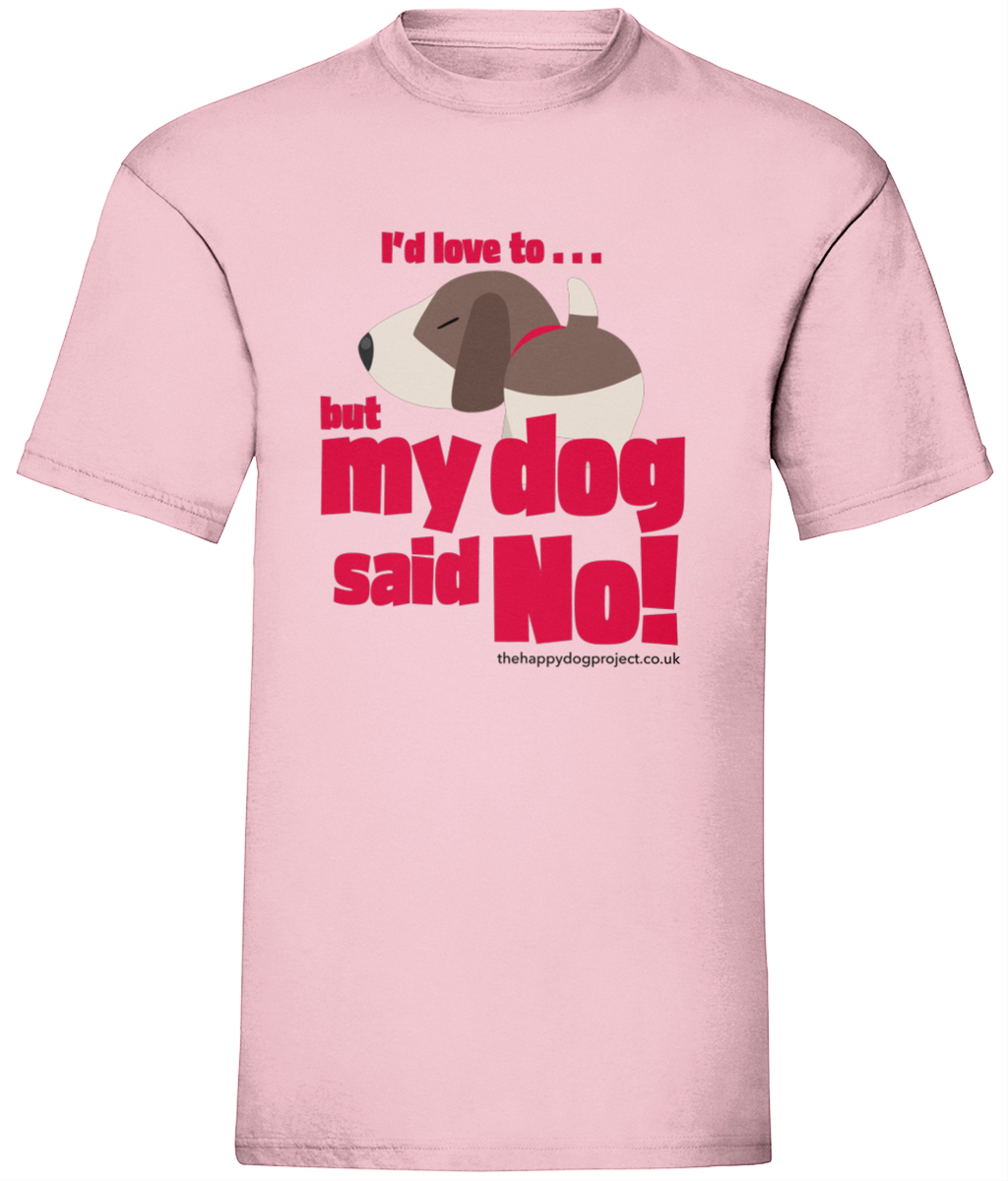 My dog said no - cute dog red