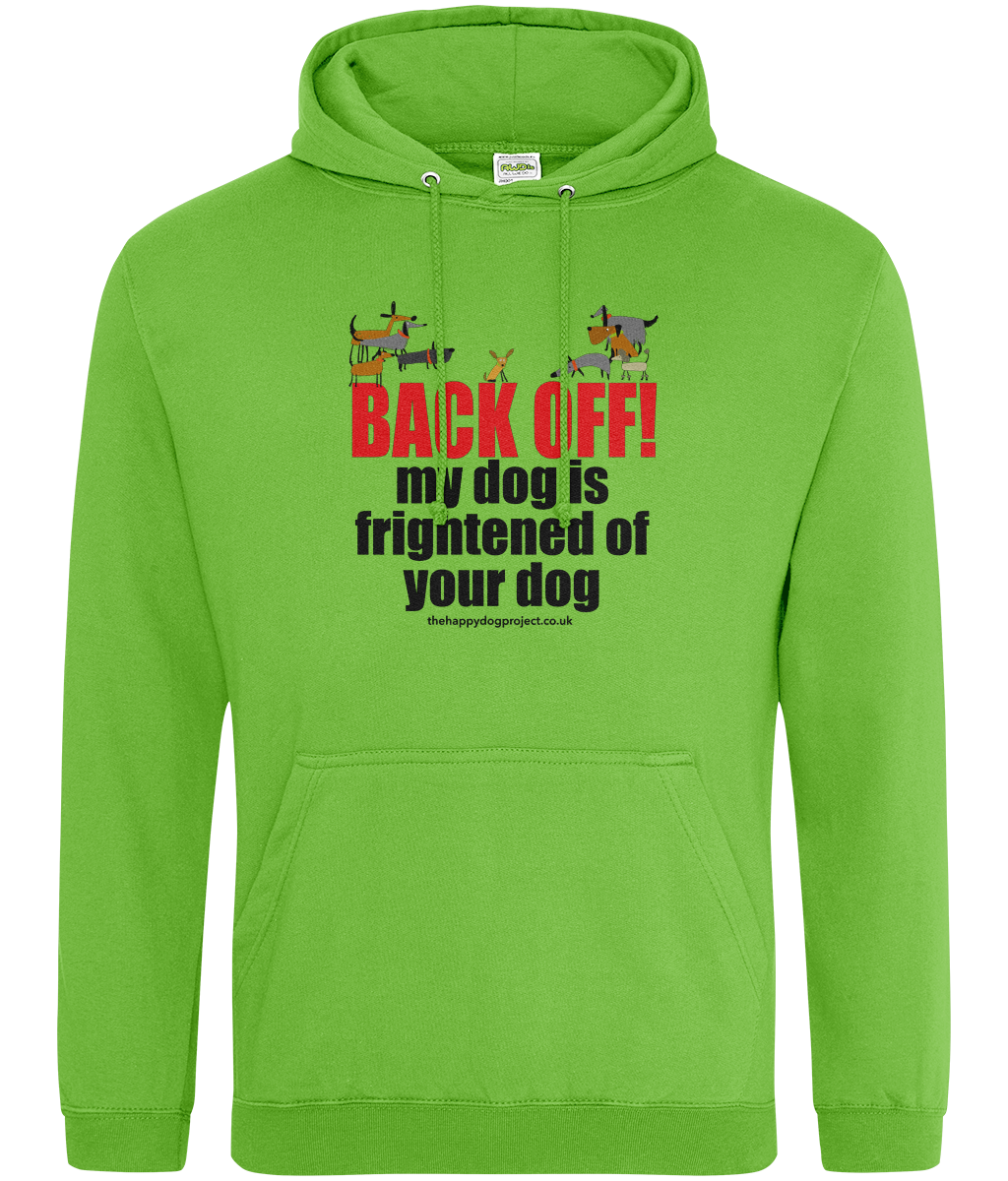BACK OFF! - Printed front and back, Unisex hoodie