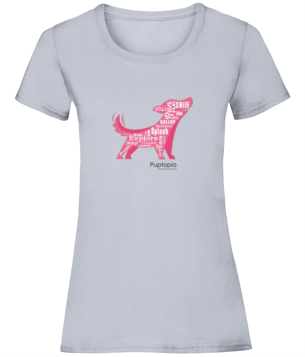 Women's Puptopia Run, Splash, Sniff t shirt