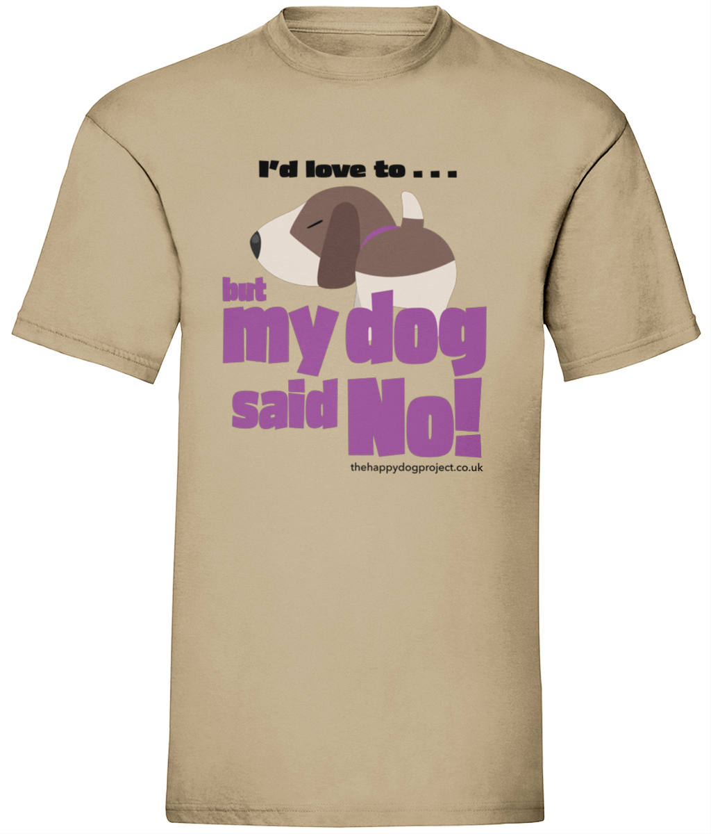 My dog said no - cute dog purple
