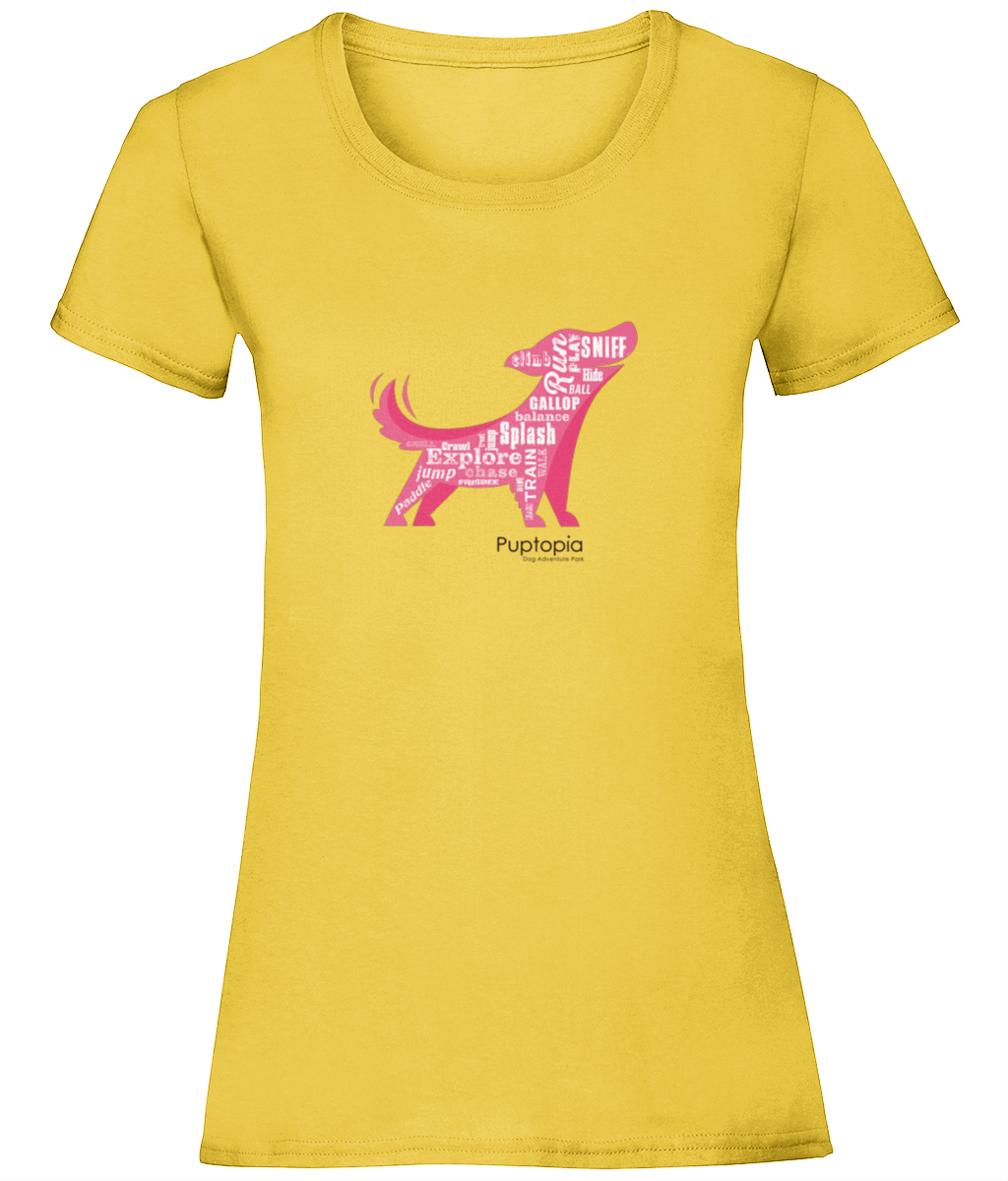 Women's Puptopia Run, Splash, Sniff t shirt