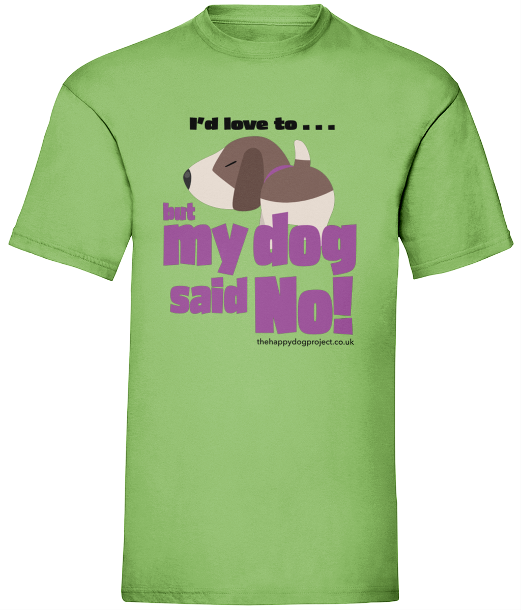 My dog said no - cute dog purple