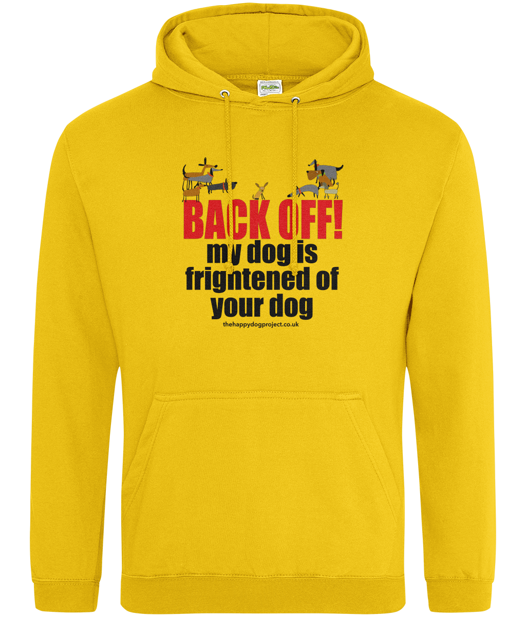 BACK OFF! - Printed front and back, Unisex hoodie