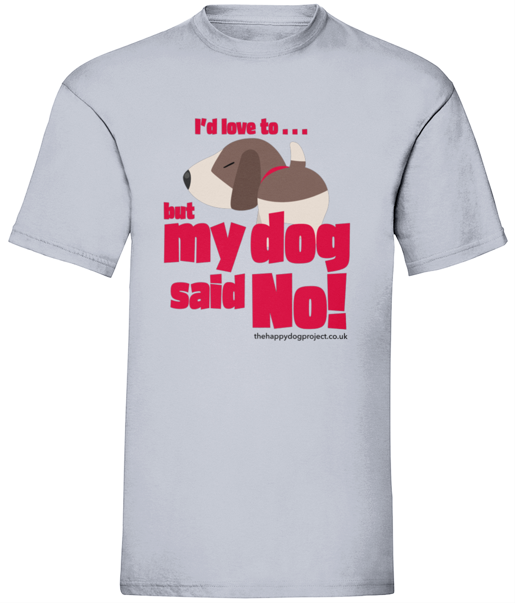 My dog said no - cute dog red