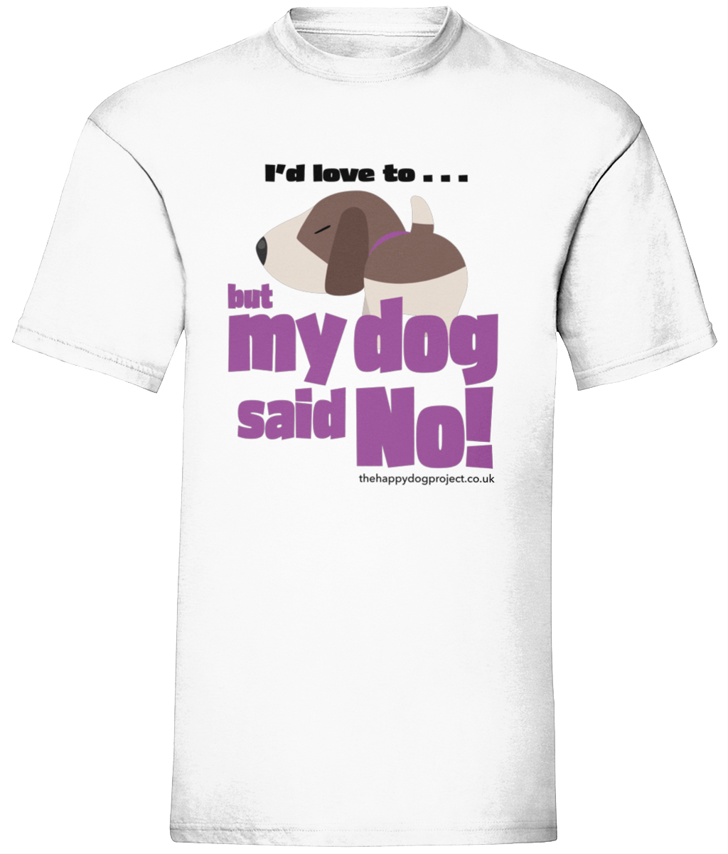 My dog said no - cute dog purple
