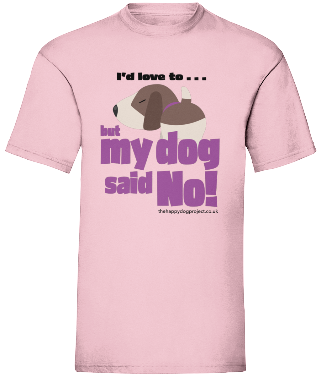My dog said no - cute dog purple