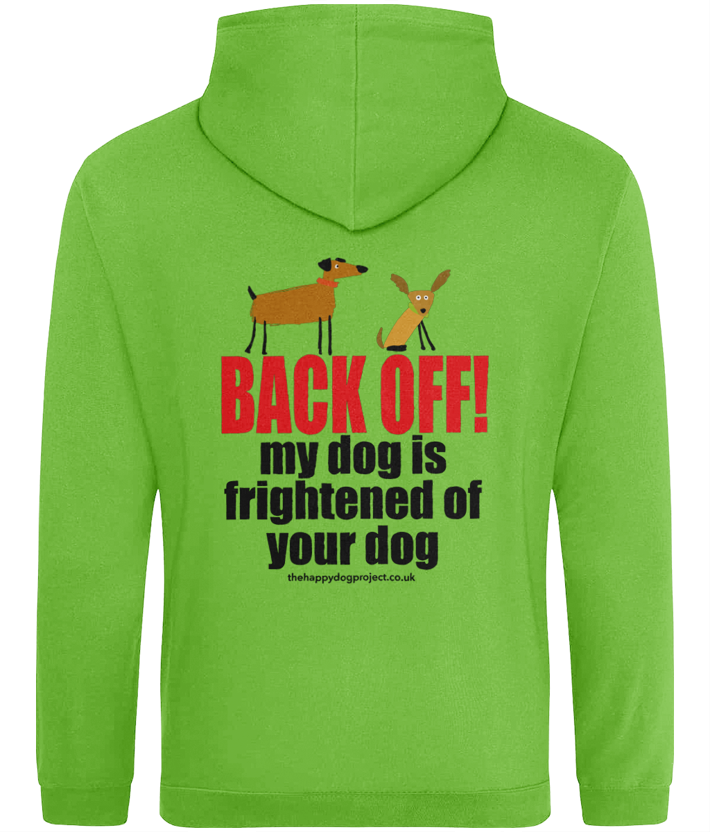 BACK OFF! - Printed front and back, Unisex hoodie