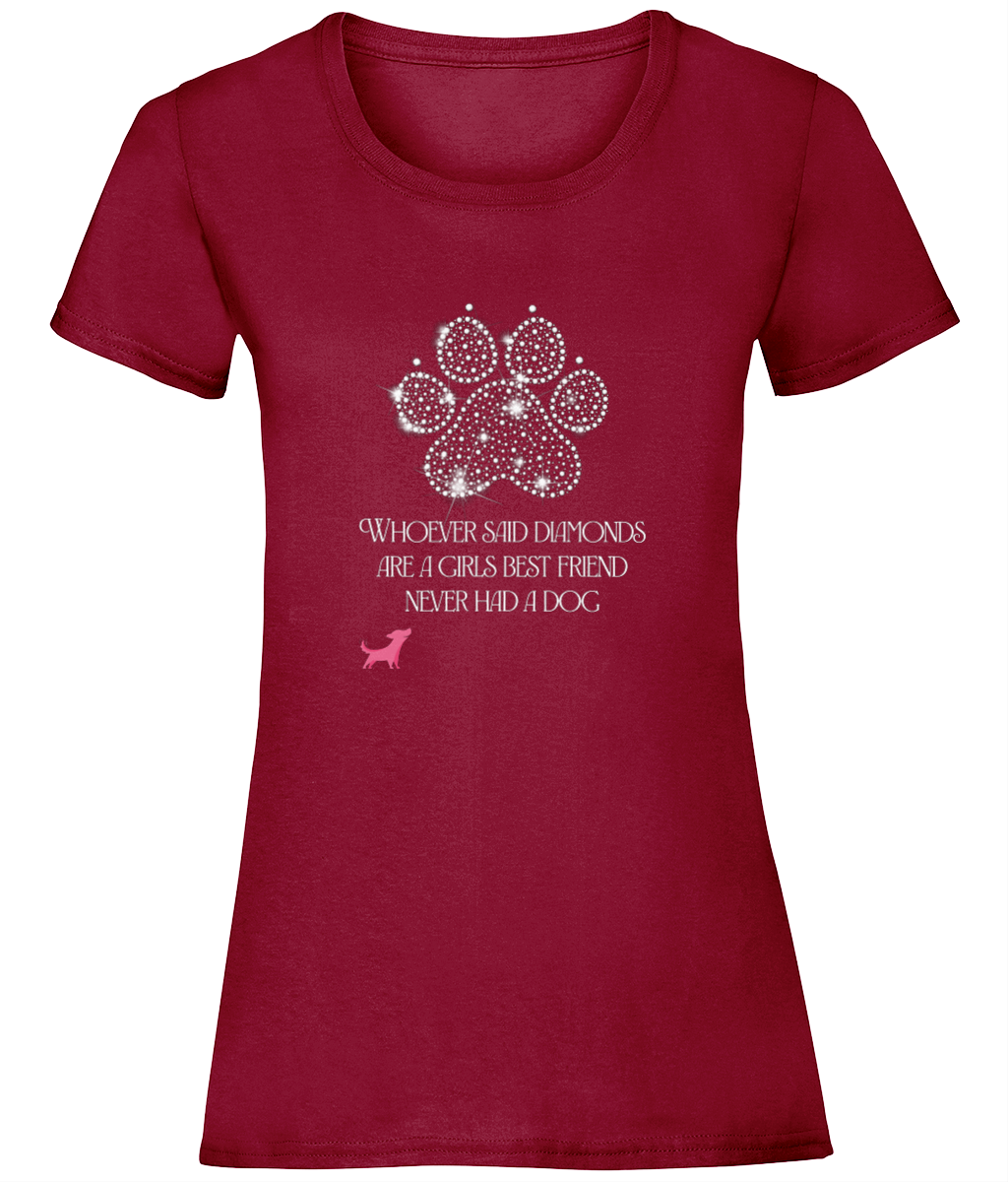 Dogs not Diamonds womens t shirt