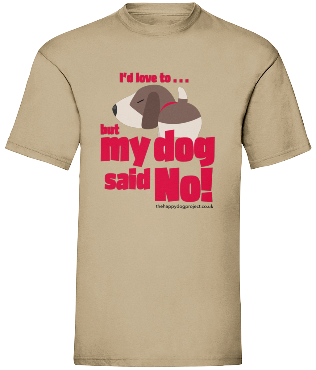 My dog said no - cute dog red