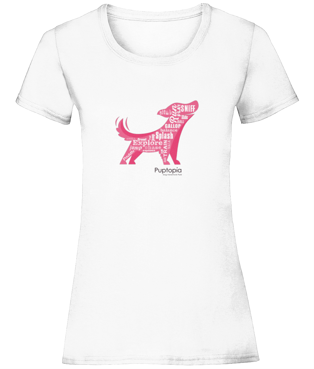 Women's Puptopia Run, Splash, Sniff t shirt