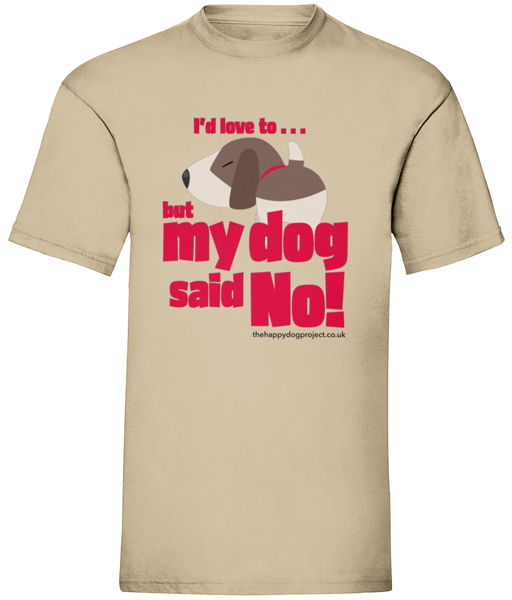 My dog said no - cute dog red