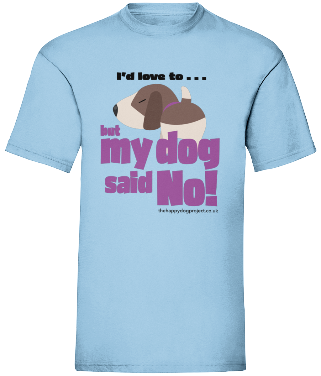 My dog said no - cute dog purple