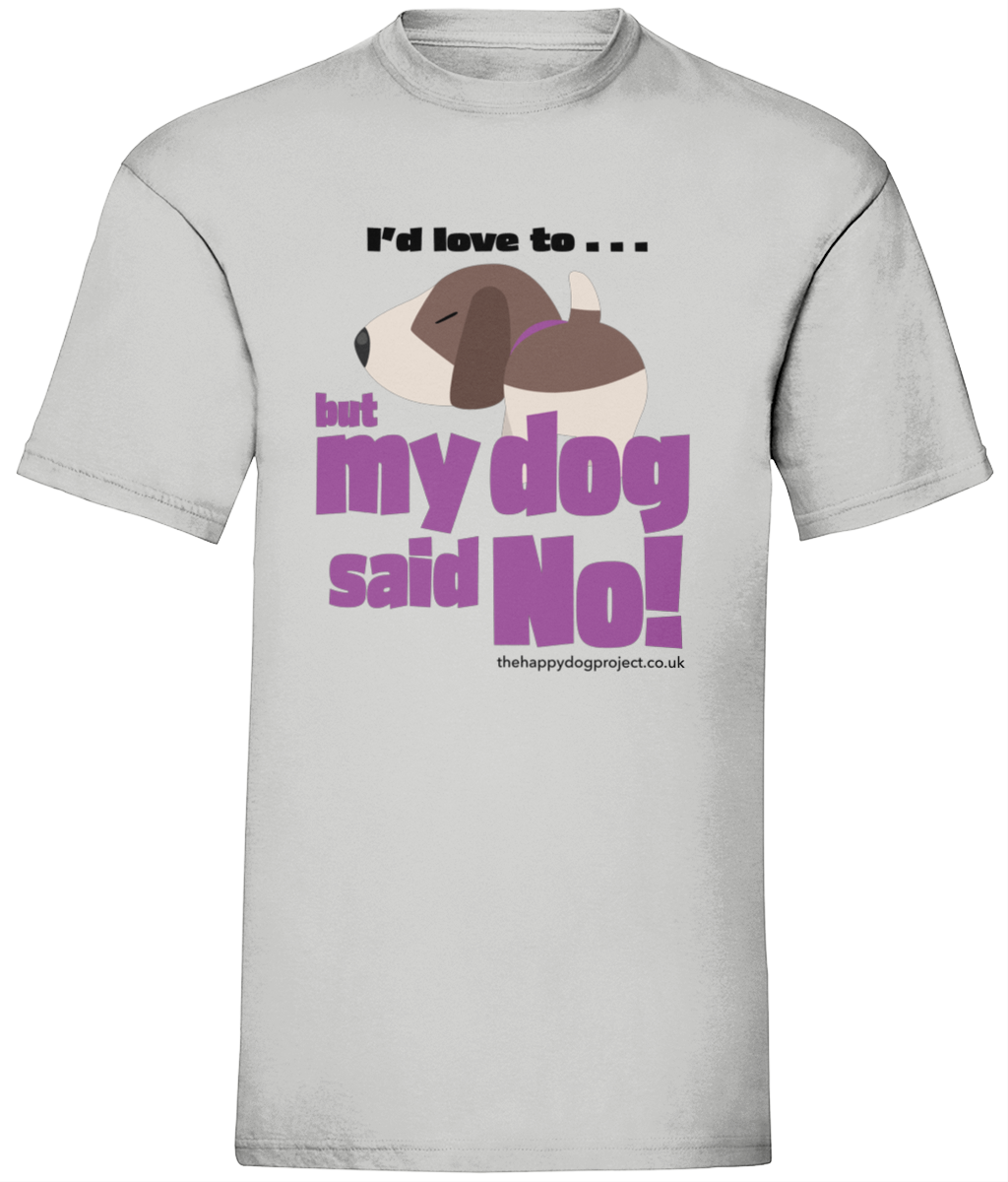 My dog said no - cute dog purple