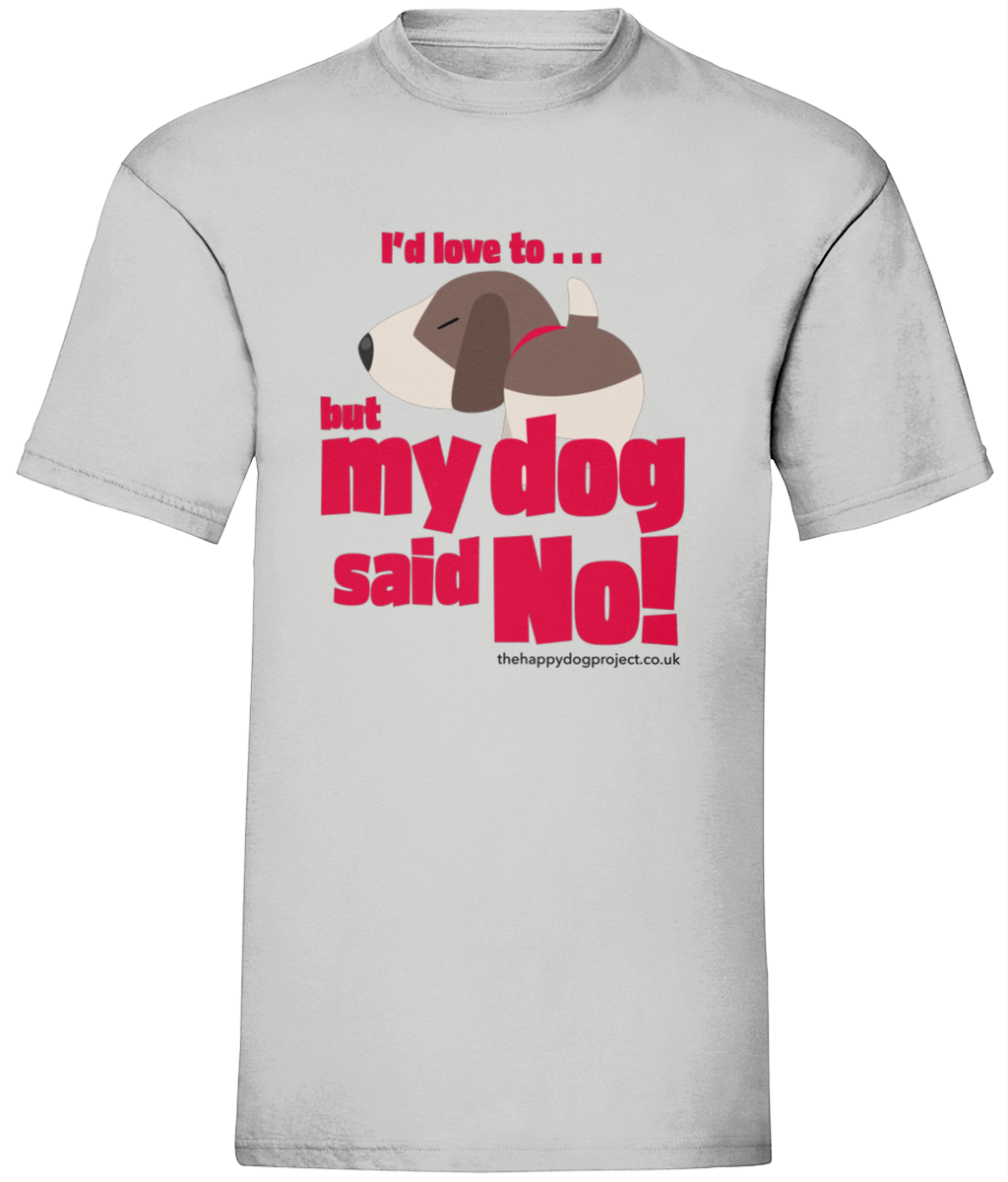 My dog said no - cute dog red