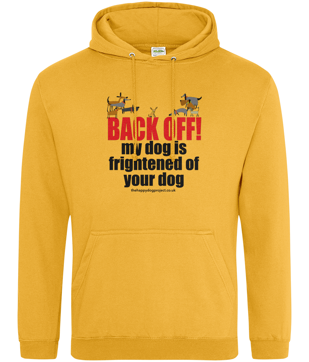 BACK OFF! - Printed front and back, Unisex hoodie