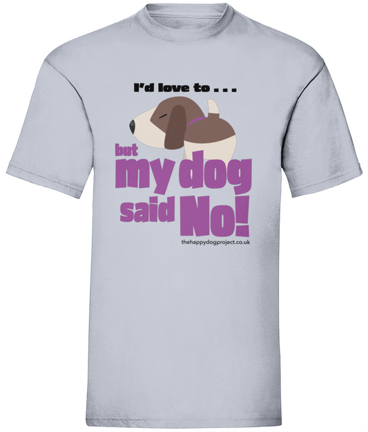 My dog said no - cute dog purple