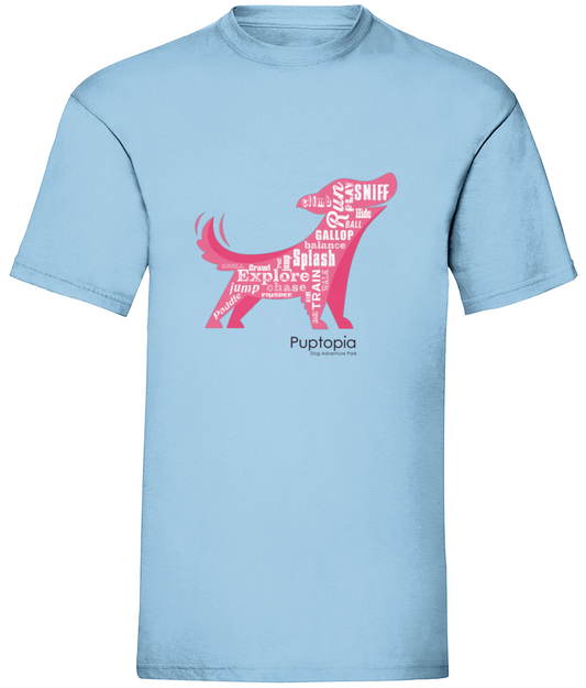 Puptopia Run, Splash, Sniff t shirt