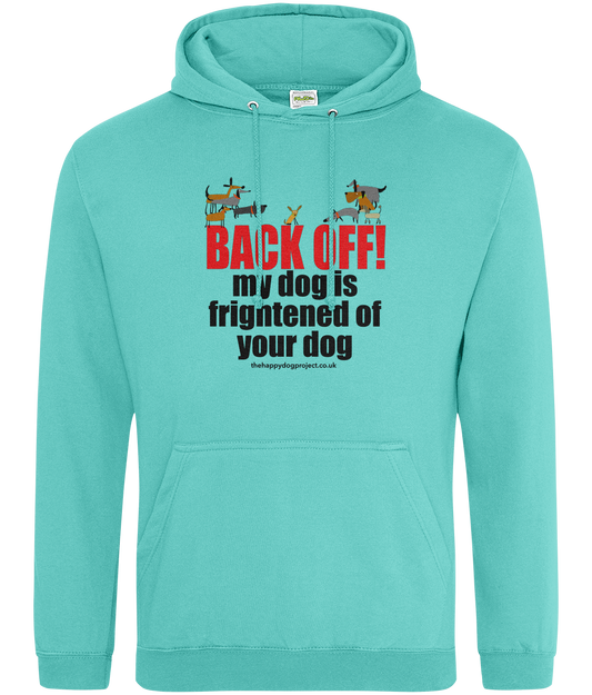 BACK OFF! - Printed front and back, Unisex hoodie